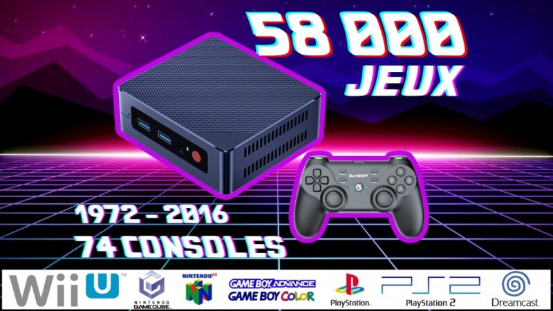 Console Rétro Avec 20 000 Jeux Intégrés – 2 Manettes Sans Fil, HDMI, Prête à Jouer !